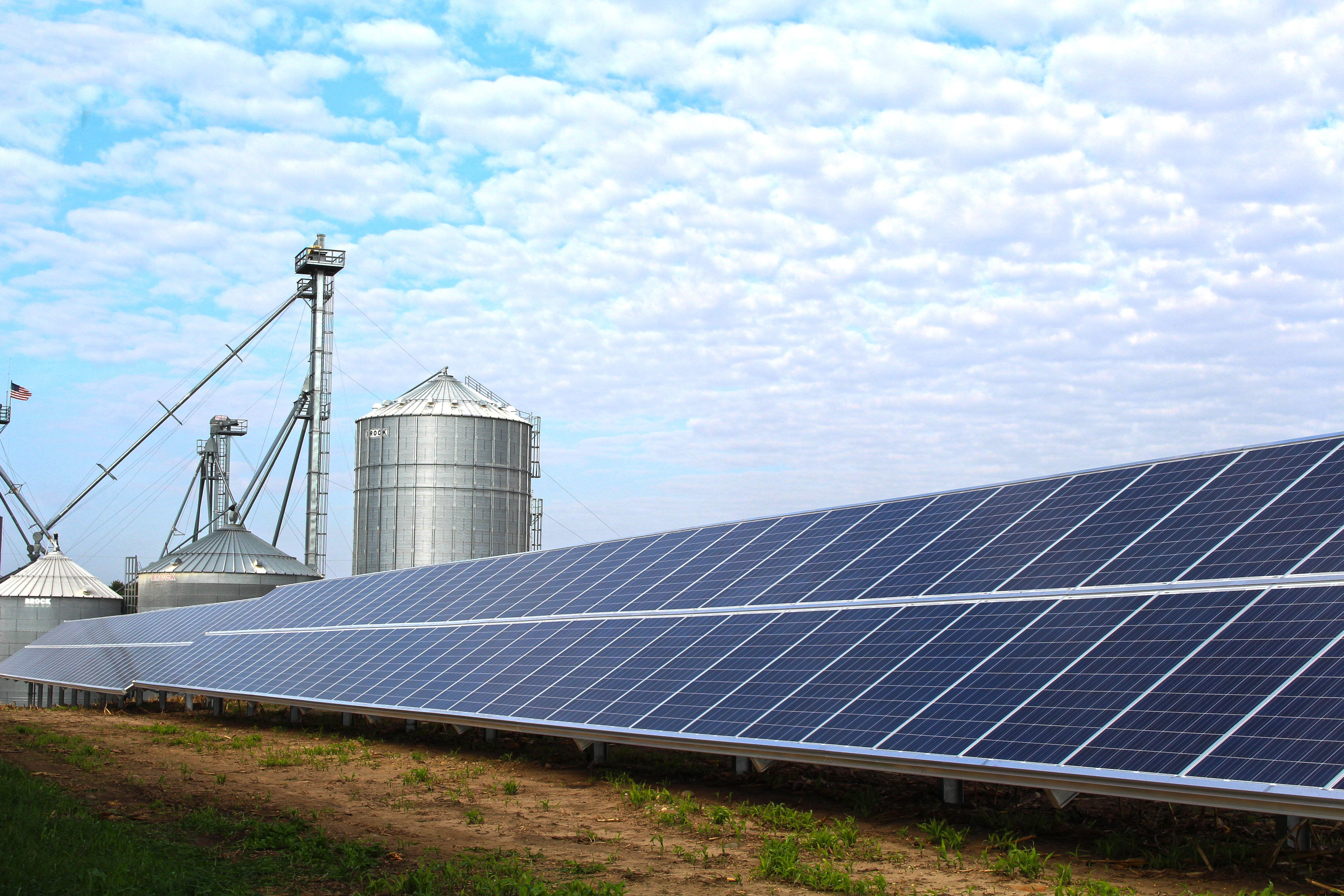 Several long rows of solar in Ohio.