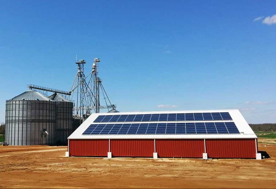 Agriculture solar installation in Champaign, IL.
