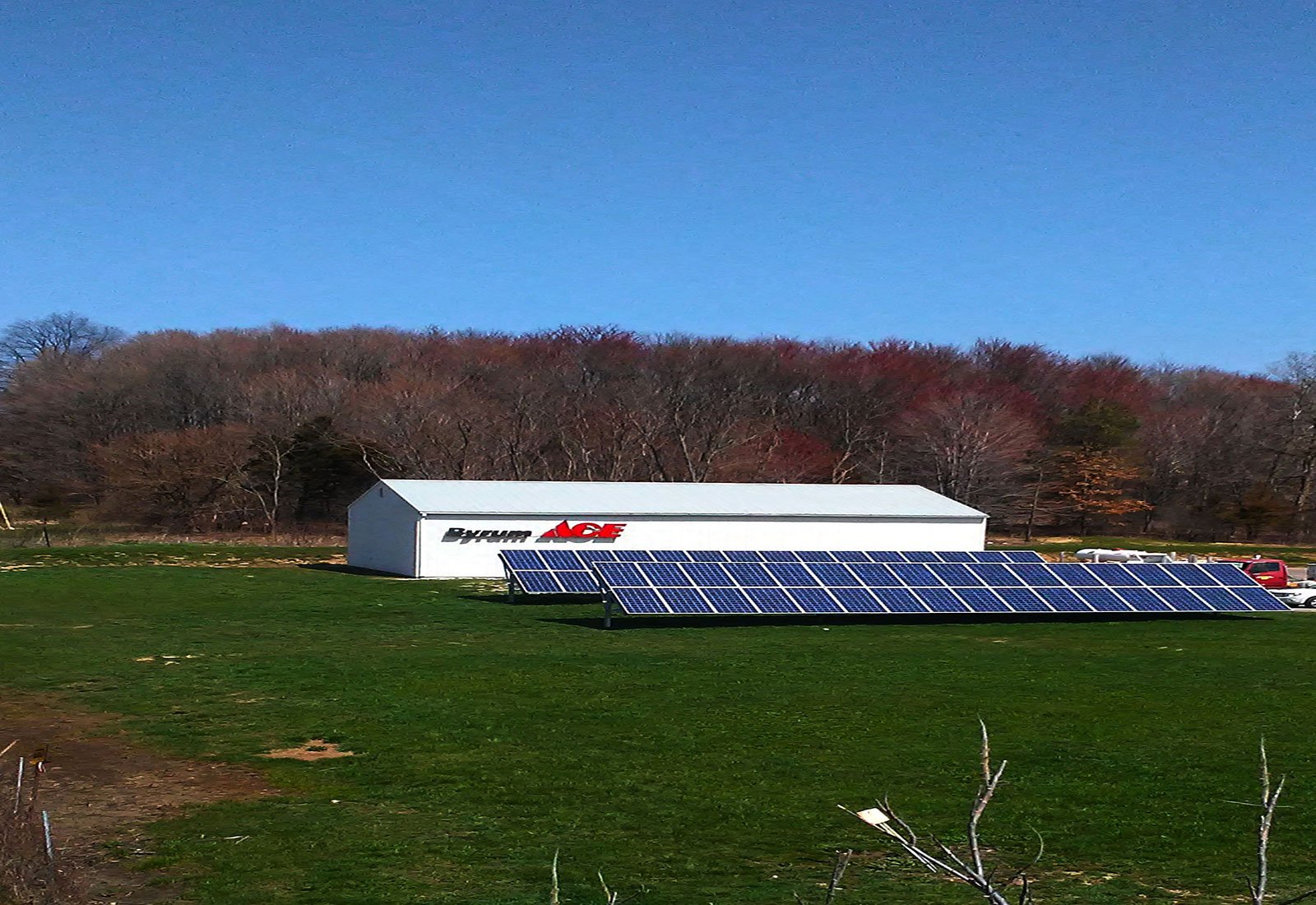 Commercial solar panels in Leslie, MI.