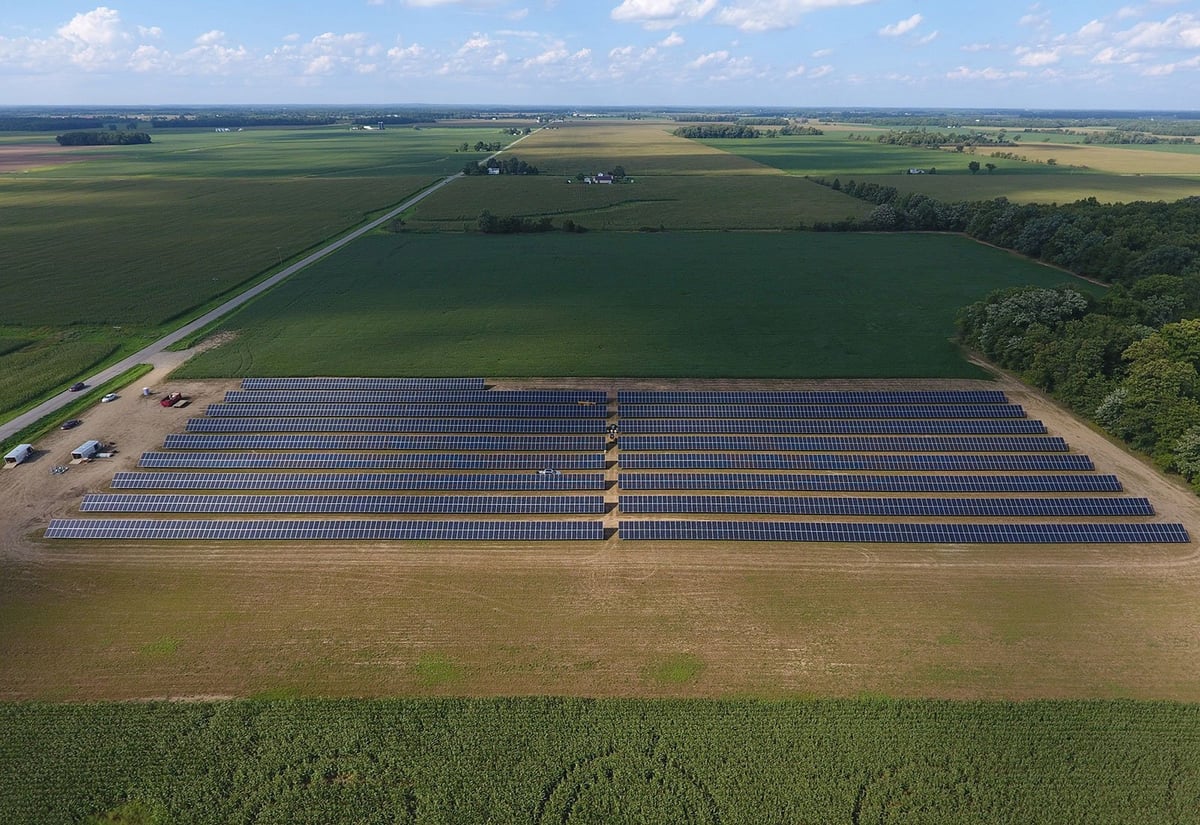 Solar farm in Morenci, MI.