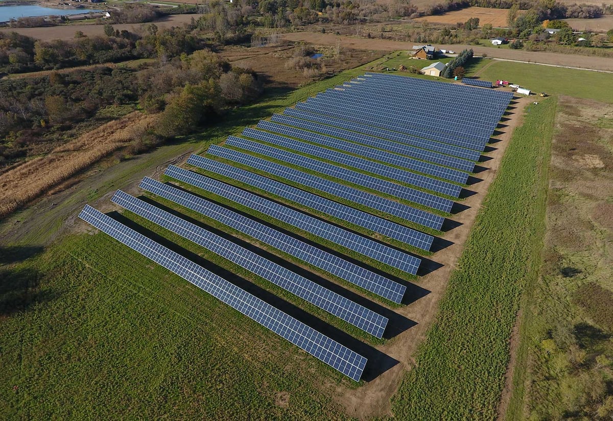 Solar farm in Tecumseh, MI.